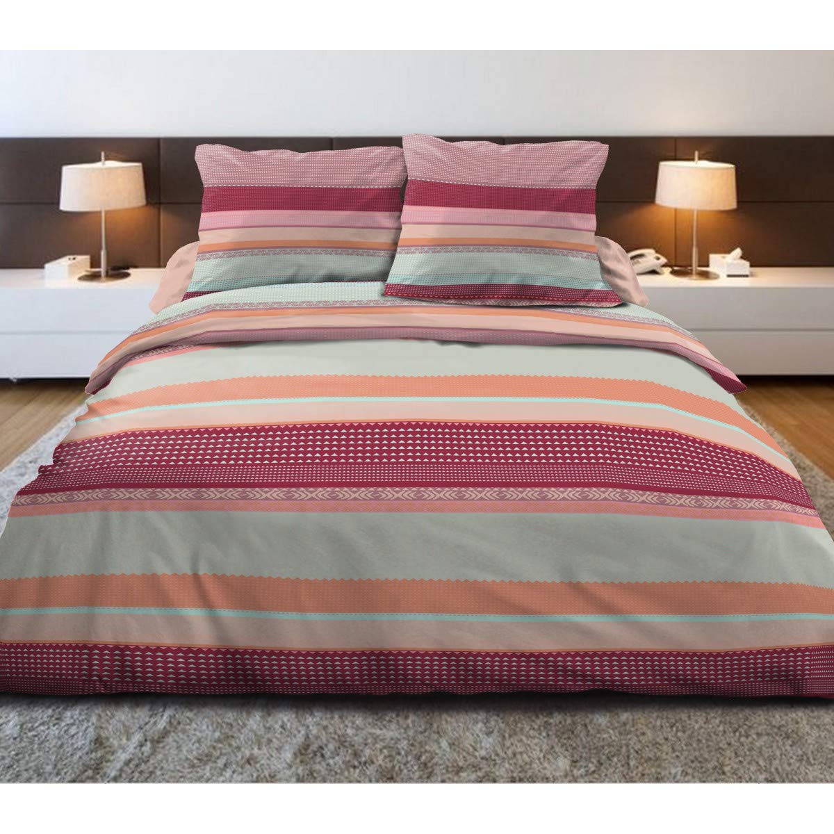 Home Passion 61135 Linen Madison 3-Piece Soft Cotton 220 x 240 cm Multi Coloured