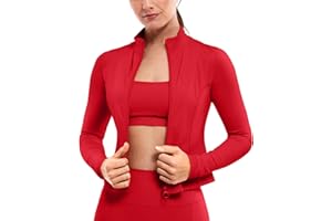 GENERIC BRXL Women's Workout Running Jackets Cropped UPF 50+ Sun Protection Full Zip Slim Fit Outdoor Athletic Jacket
