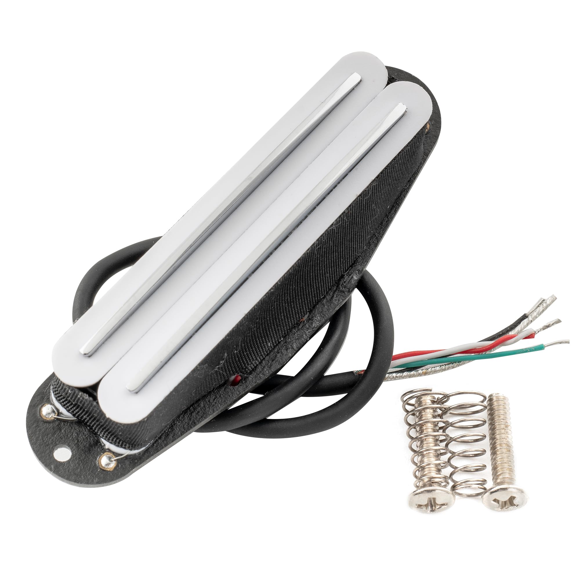 Artec SBA73 Alnico 5 Hot Rail Single Coil Size Humbucker All Position Pickup 12K for Strat Style Electric Guitar, White