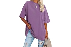 LUWITA Oversized T Shirts for Women Loose Fit Crewneck Short Sleeve Tops Summer Casual Blouse Y2K 2024 Basic Tees