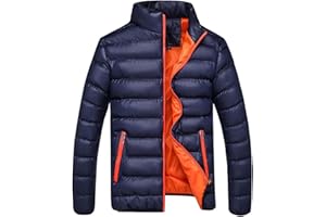 Down Jacket Men Lightweight Full Zip Winter Jacket Warm Windproof Down Jackets Insulated Puffer Jackets