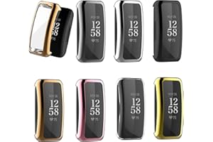 BabyValley Case Compatible with Fitbit Inspire 2/Inspire 3 Full Coverage Screen Protector Soft TPU Plated Bumper Shell Protective Cover for Inspire 3/Inspire 2 (7*Color)