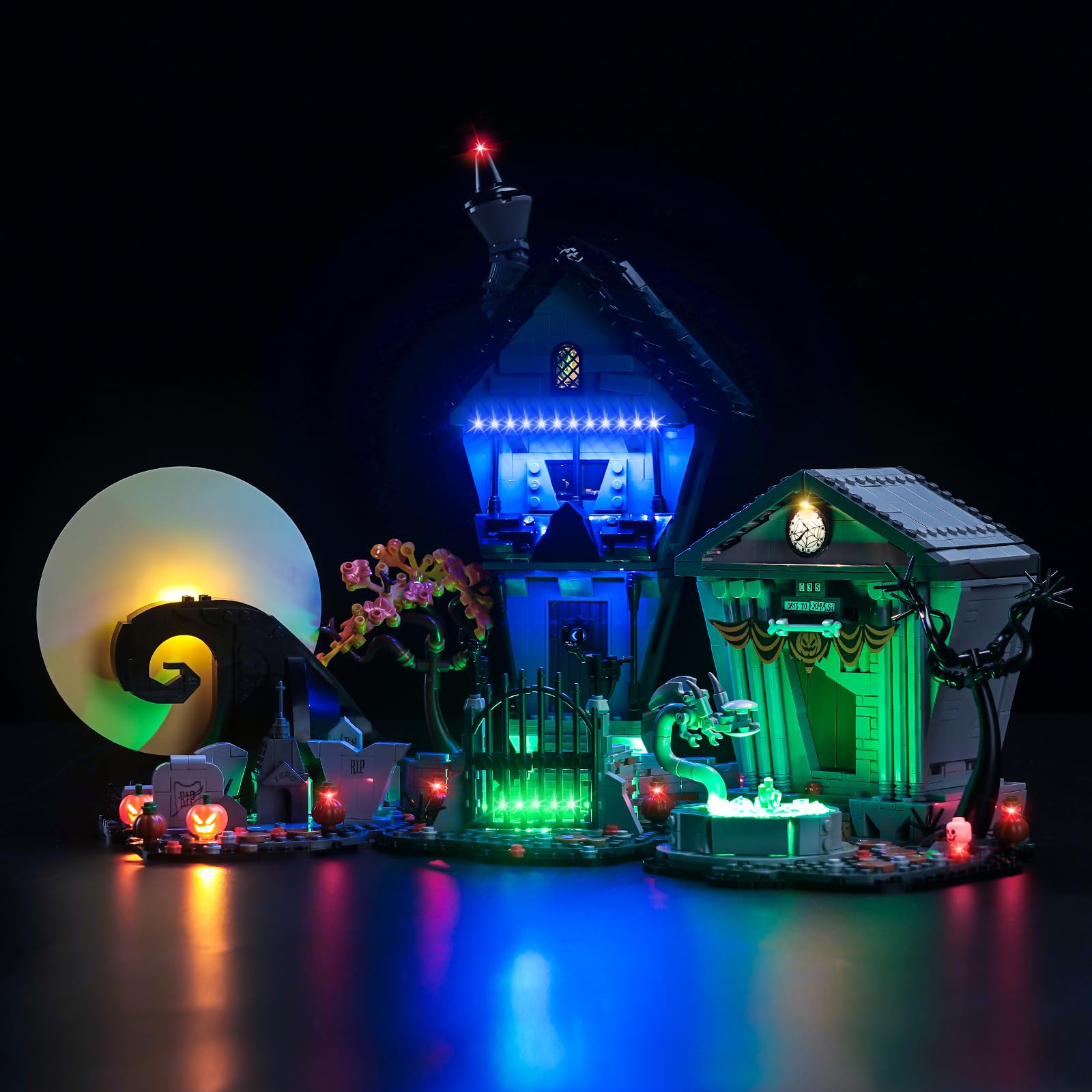 Led Light Set Compatible with Lego Tim Burton's The Nightmare Before Christmas (No Model), Decoration Lighting Set for 21351 The Nightmare Before Christmas Creative Toys - Standard Version — image 1