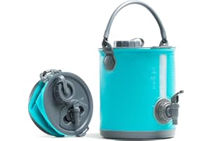 Colapz 2-in-1 Collapsible Camping Water Container with Spigot - 2 Gallon Portable Bucket & Camping Water Jug with Spout - Sports Water Jug - RV Bucket - Water Jug Dispenser