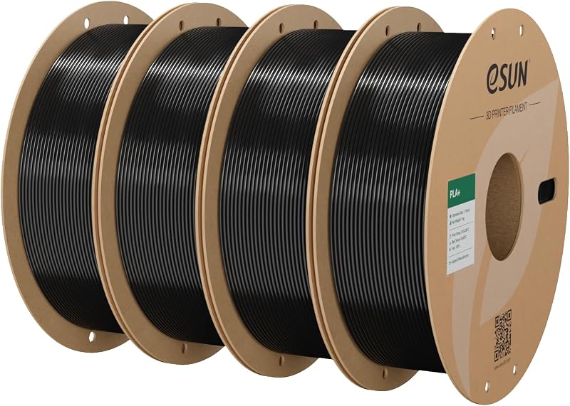 eSUN PLA+ Filament 1.75mm 1kg Black - Enhanced Toughness, +/-0.03mm