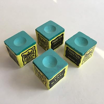 Tweeten 4 Pieces Green Triangle Snooker Pool Chalks