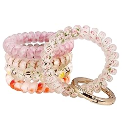 BIHRTC 5 Color Key Ring Plastic Stretchable Spiral