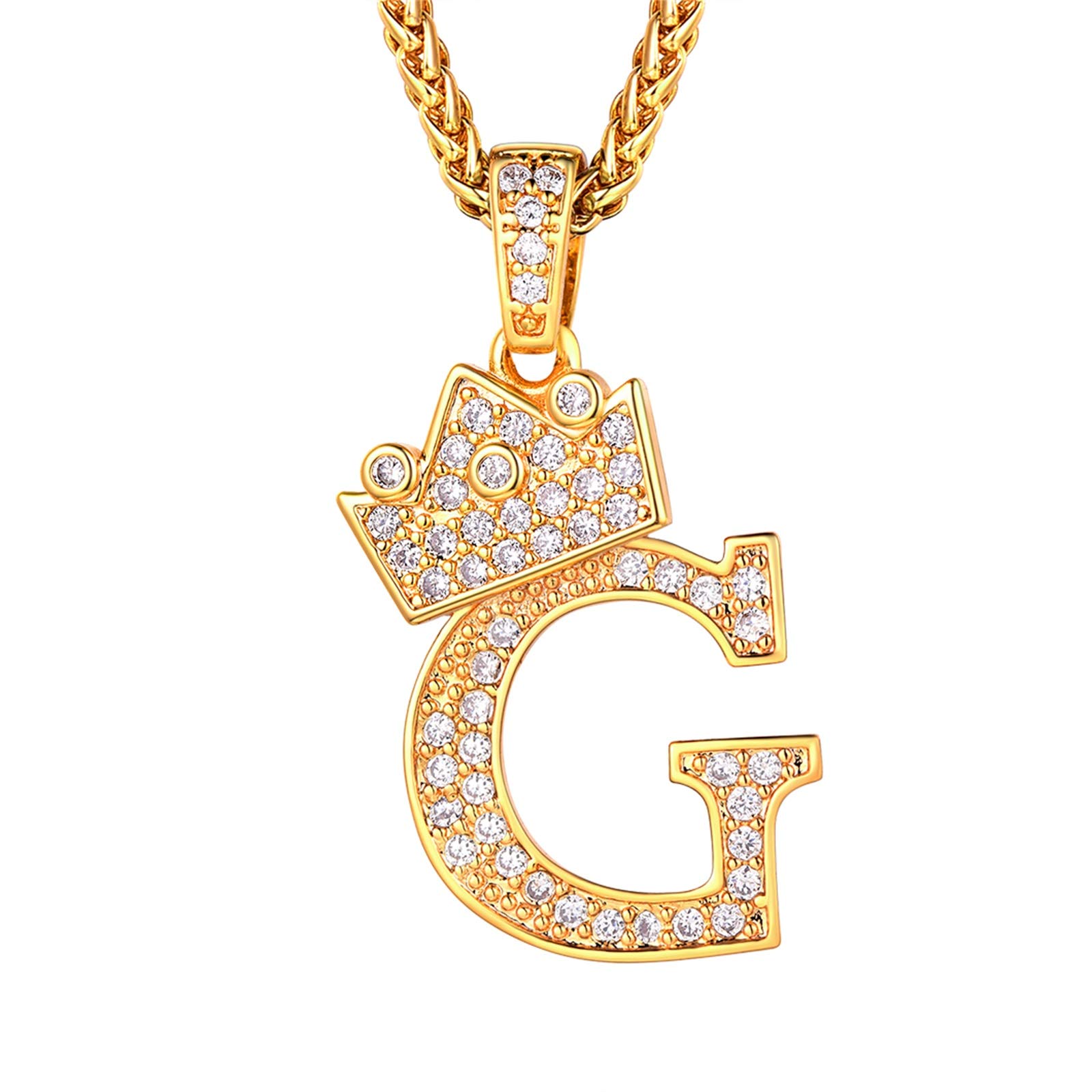 Richsteel Men Chain Initial Name G Bling Necklaces For Girls Gold Chains Custom Necklaces