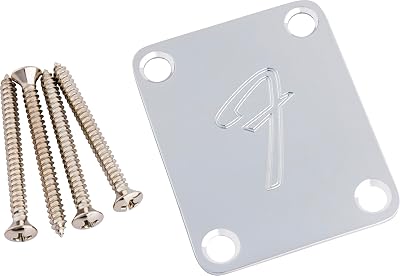 Fender 4-Bolt Vintage-Style Neck Plate F Logo Chrome