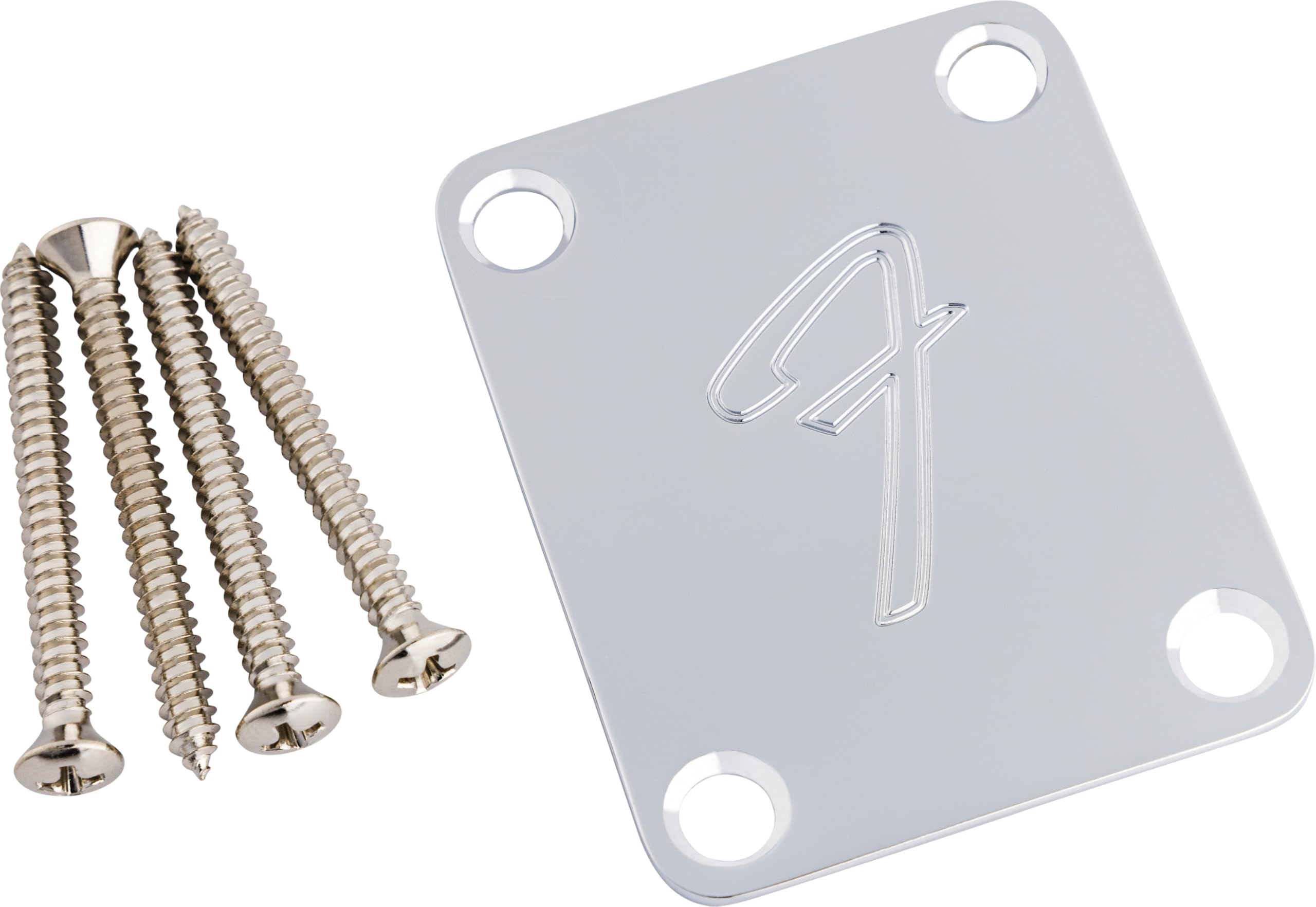 Fender 4-Bolt Vintage-Style Neck Plate "F" (Chrome) — image 1