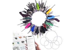 LA MACAZA 105PCS Non-Duplicate Heavy Equipment Keys Master Set, Construction Ignition Key for CAT JLG Case JD Hyster Kubota Komatsu Yanmar Terex Ford New-Holland Volvo JCB and More, LM105KS