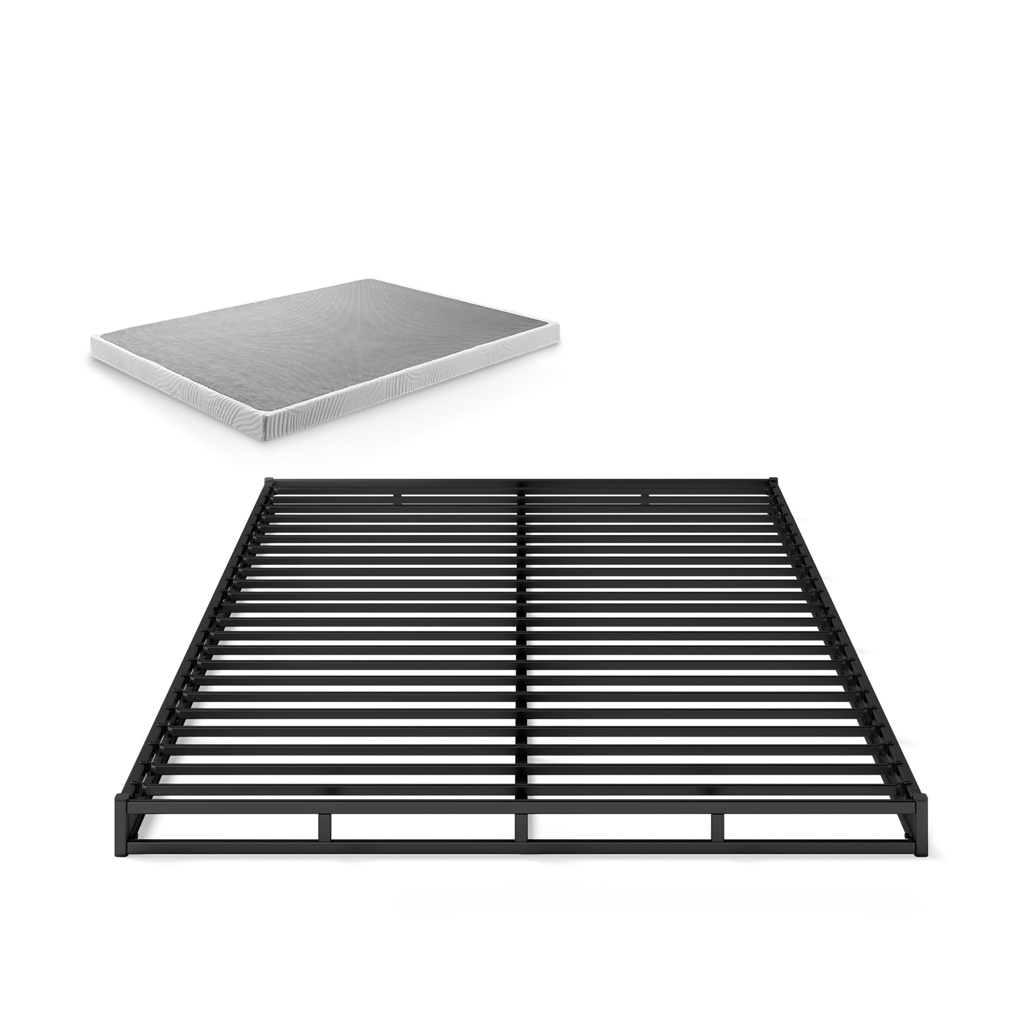 Photo 1 of **MISSING PARTS - See clerk notes**
ZINUS Quick Lock Metal Smart Box Spring, 4 Inch Mattress Foundation, Strong Metal Structure, Easy Assembly, King, White