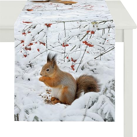 APELT 4698 46X135 70 Tischläufer Baumwolle braun/rot/orange/weiß