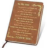 Father's Day Gifts for Son from Mom and Dad,Fathers Day Graduation Birthday Christmas Valentines Valentine's Inspiration Wedding Mother to Son Gifts,Brown Leather Journal Notebooks,Mens Journal