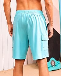 SILKWORLD Mens Bathing Suits with Compression Liner