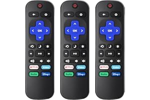 BUXQE (3 Pack) Replacement Remote for Roku-TV-Remote,Compatible for All Onn-Hisense-TCL-Westinghouse-Sharp-Philips-Element Roku TV Remotes