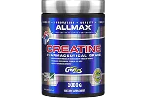 Allmax Creatine Monohydrate - Aid Muscle Growth & Strength Gains, No Artificial Ingredients - 1000g - 5g per Serving - 200 Se