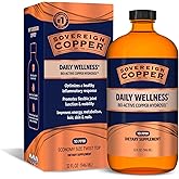 Sovereign Bio-Active Copper Hydrosol - Bioavailable Copper Liquid Supplement for Adults and Kids with Silver Hydrosol for Hai