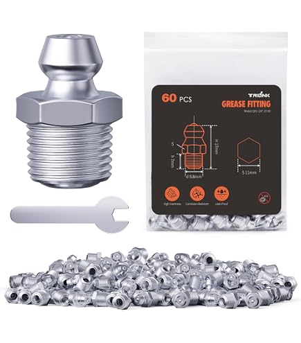 Set Da 115 Raccordi Per Ingrassatore (Zerk) - Diritti, 45° E 90° - Filettature M6, M8, M10 - Con Custodia In Plastica
