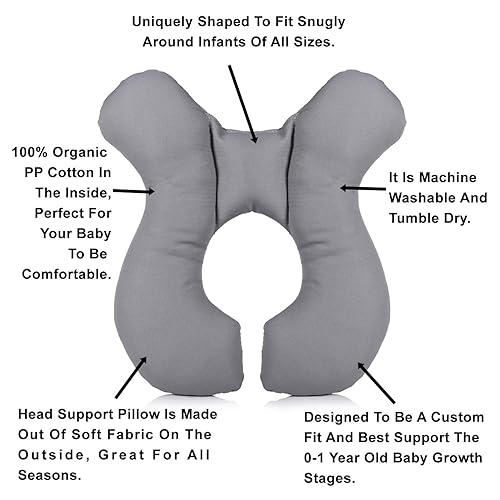 Lebogner Baby Head Support Pillow, Newborn Infant Head Neck