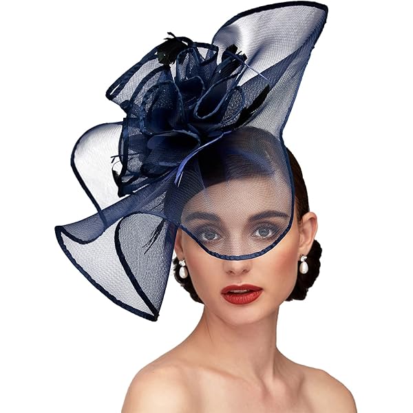 Caprilite Borgoña Rojo Y Azul Marino Sinamay Disc Saucer Fascinator