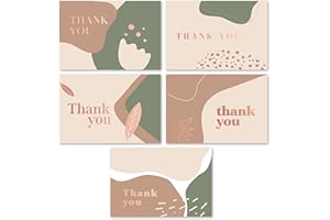 RILEYS & CO Rileys Thank You Cards with Envelopes | 50-Count, Gold Foil - Blank Note Cards, Thank You Notes, Blank Cards with Envelopes, Thank You Wish Cards, Wedding, Graduation, Baby Shower (Earth)
