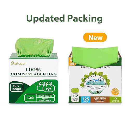 GreFusion Compostable Trash Bags for Kitchen Compost Bin