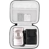 khanka Hard Camera Case for Canon PowerShot ELPH 360 HS A/180/190, Protective Travel Carrying Bag with Shockproof EVA Storage (Black)