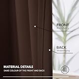 Deconovo Blackout Curtains 55x96 Inches Chocolate 2 Panels Thermal view 9