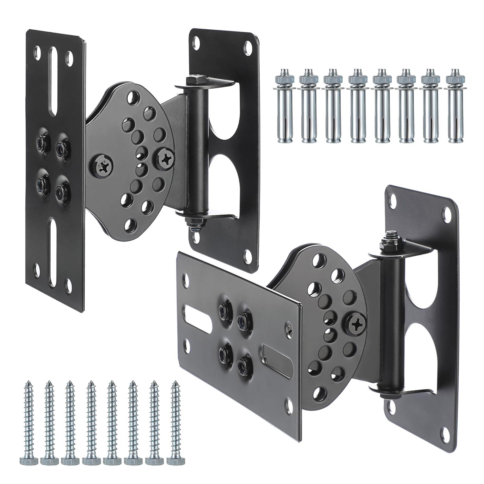 OLegei Heavy Duty Speaker Wall Mounts, Swivel 180°Bookshelf Speaker Brackets, Home Large Surround Sound System Holder Stand, Universal Celling Mount Satellite Speakers Wall Brackets, Hold up to 40kgs
