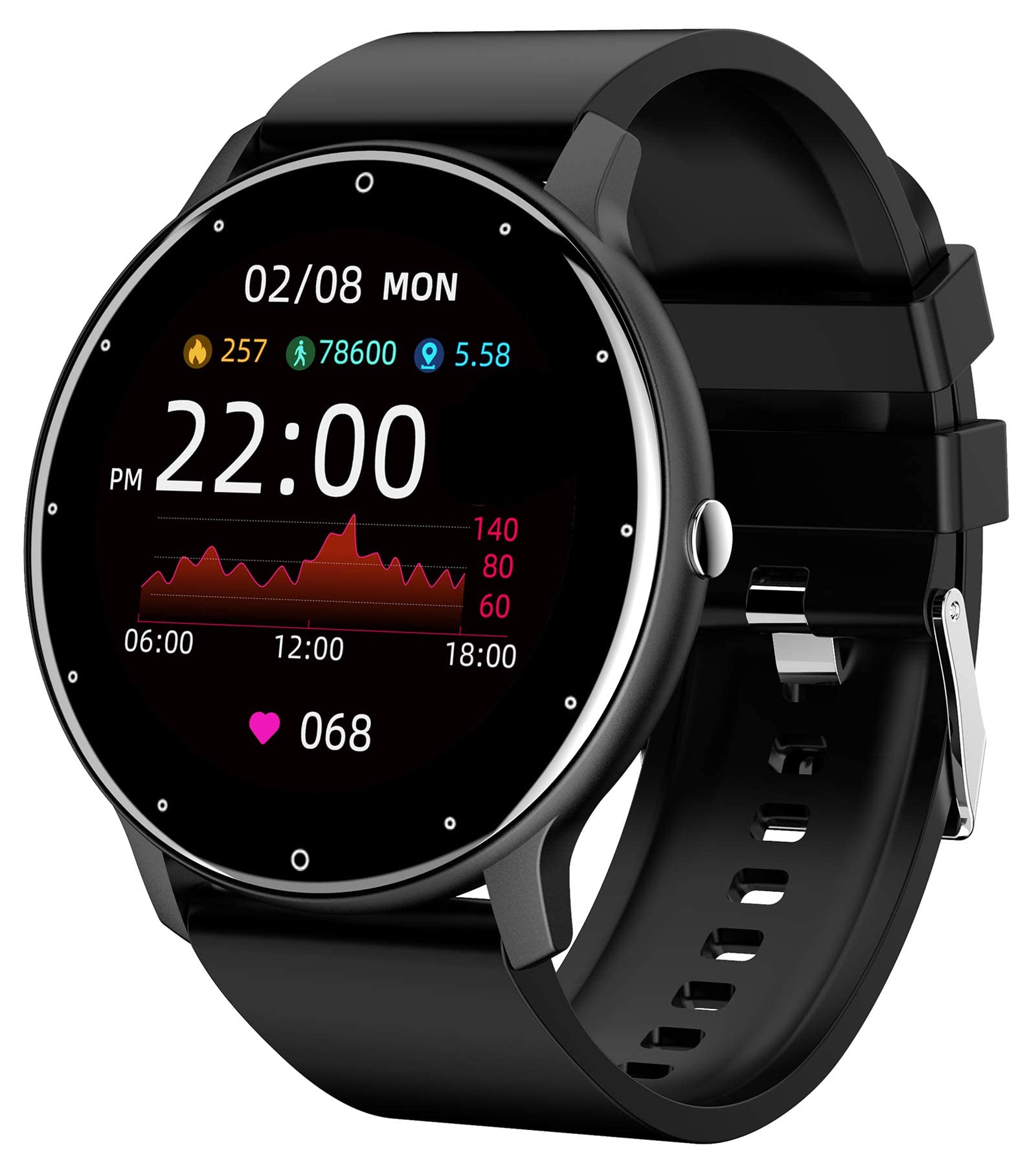 findtime Smart Watch for Android Phones iOS Phone Ultra Thin Smartwatch Heart Rate Monitor Fitness Tracker with Blood Pressure Pedometer Calorie Counter Watch for Women Men