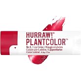 Hurraw! Plantcolor Lip Color No. 1: Red shade. Highly pigmented tinted balm and lipstick alternative. Vegan and all-natural. Easy application. Buildable. First of its kind. Made in USA