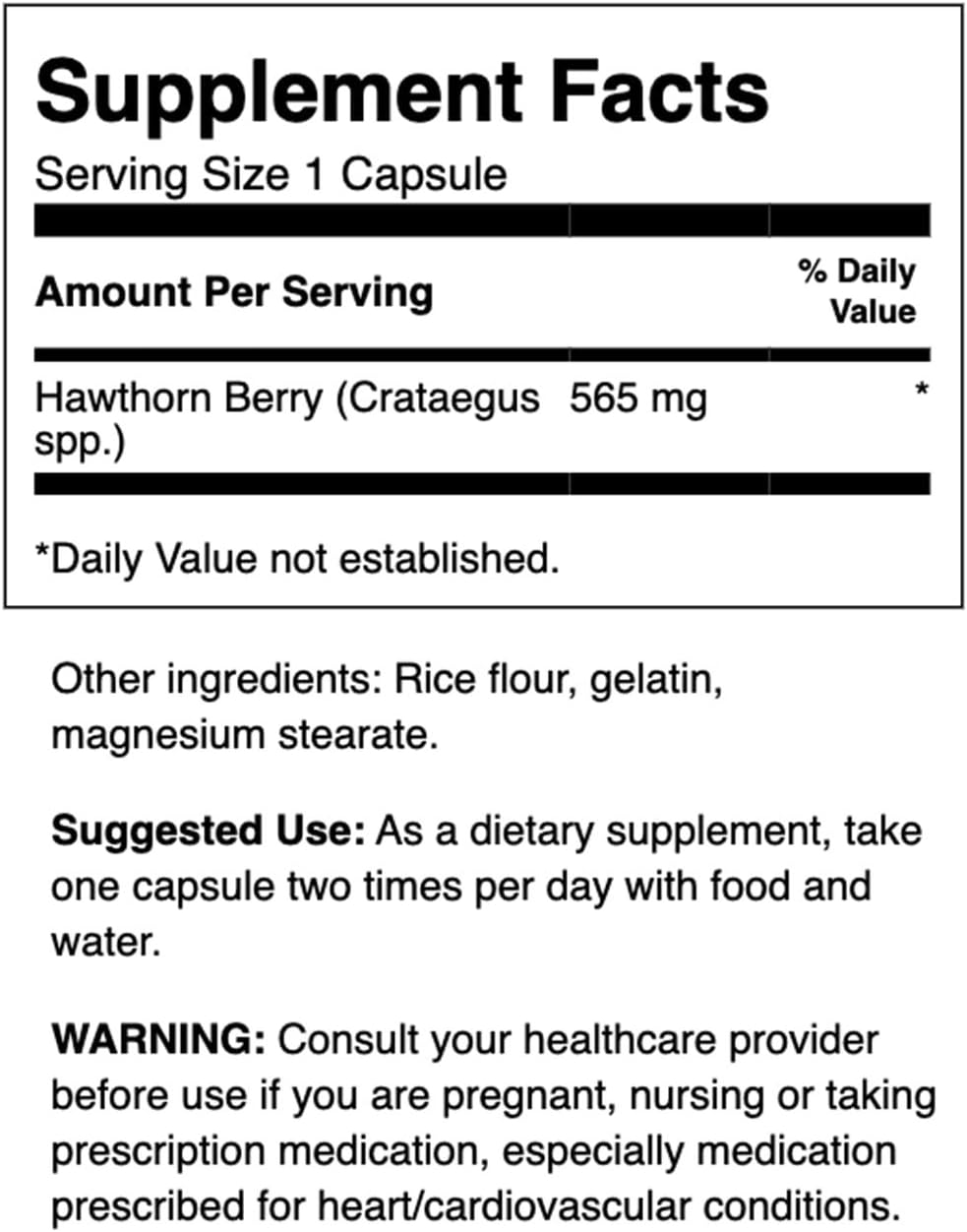 Swanson Premium Hawthorn Berries 250 Caps, 565 mg each: Health & Personal Care