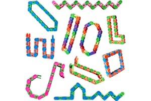 GENZCO 10 Pack Wacky Tracks Fidget Toys Gifts for Kids Students Classroom School Prizes Snap and Click Finger Sensory Toys for Adults Stress Relief ADD ADHD Autistic Keeps Hands Busy (10)