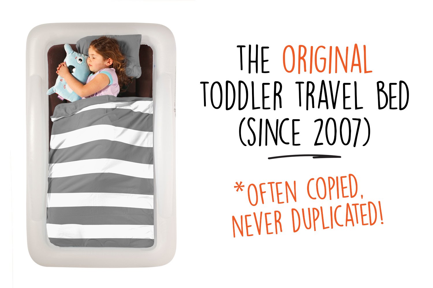 The Shrunks Toddler Travel Bed Portable Inflatable Air Mattress Bed for