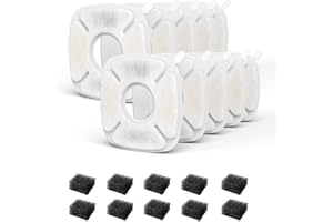SAMANIJA 10-Pack Filters with Sponges, Compatible with Veken 95oz/2.8L pet Fountain Replacement Filters