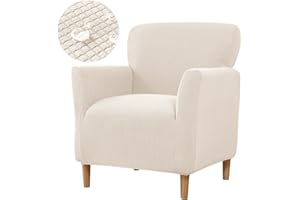 CRFATOP Stretch Mid Century Modern Armchair Slipcover 1-Piece Solid Accent Chair Covers with Arms Soft Waterproof Chair Slipcovers for Living Room Furniture Protector Office Reception Reading,A02