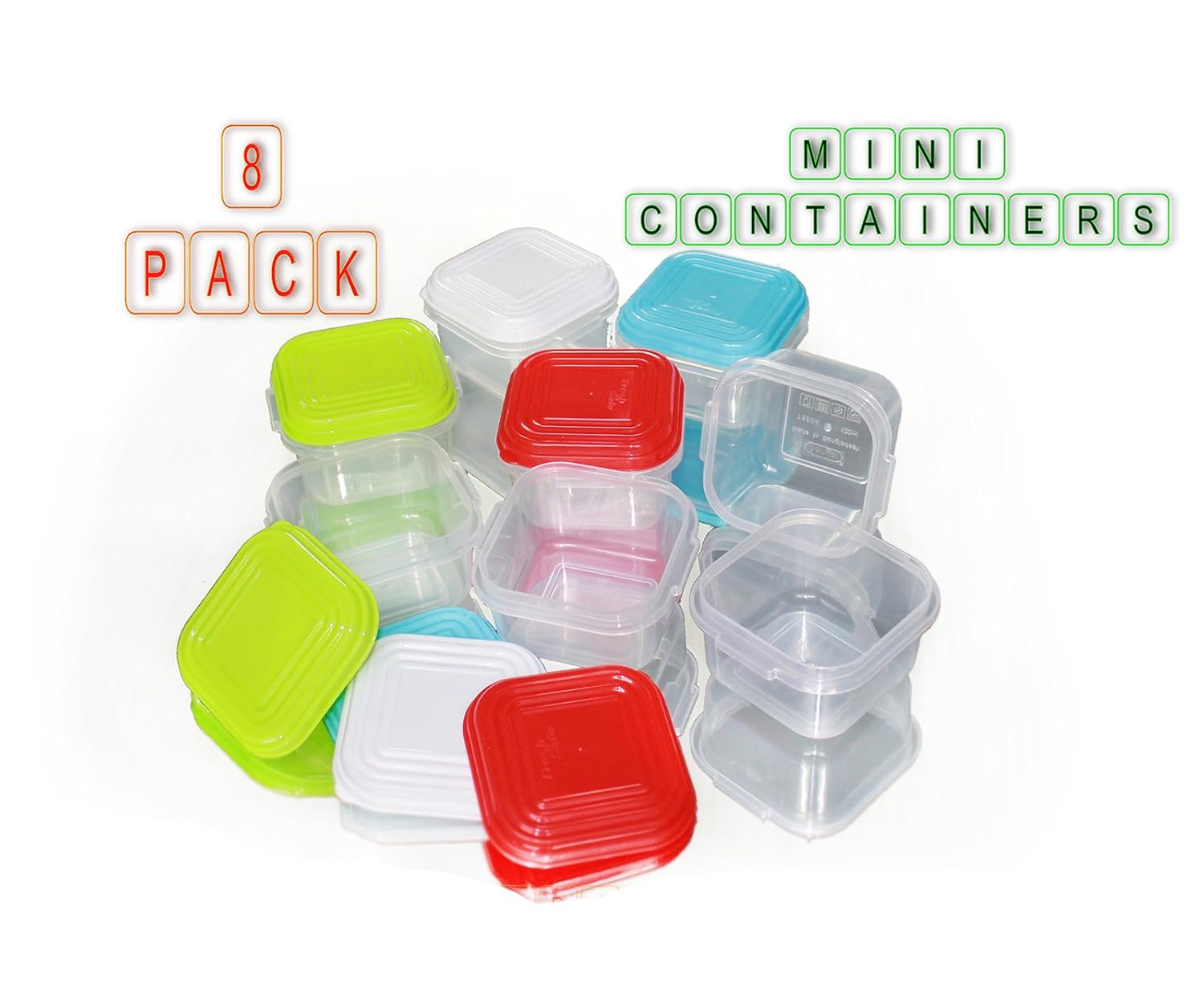 Mini Contenitori Alimentari Con Coperchio - Set 6 Pezzi Da 60 Ml, Ermetici, Per Salse E Snack