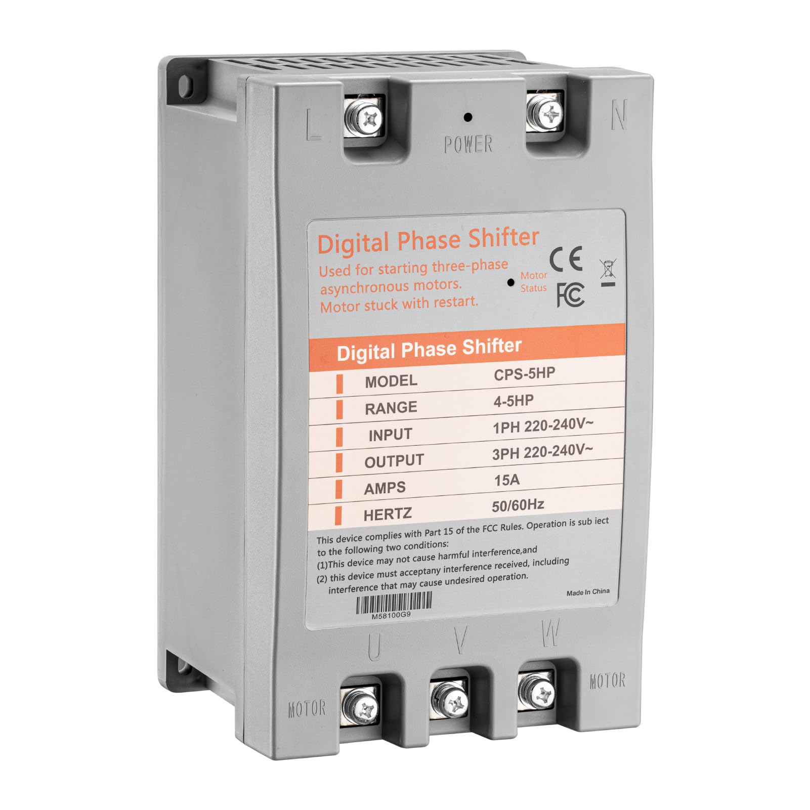 Photo 1 of LGIB Single Phase to 3 Phase Converter?5HP 220V 3 Phase Converter?220V-240V Input/Output Digital Phase Shift for 5HP Motor