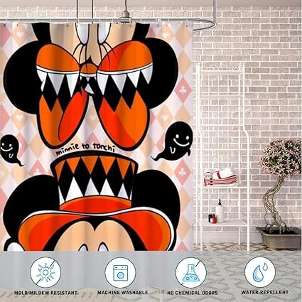 Amazon Com Disney Collection Shower Curtain Mickey And Minnie