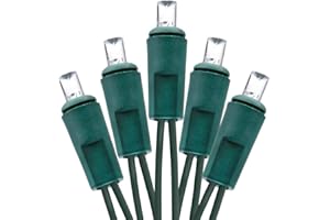 Holiday Essence 60 LED Mini Christmas Lights, Cool White - Professional Grade for Indoor & Outdoor Use - Energy Efficient LED Bulbs with Green Wire - UL Listed