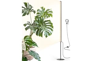 Barrina T1S Standing Grow Light for Indoor Plants with Timer, 65W 660nm High PPFD Full Spectrum, Tera Series Vertical Grow Lights Adjustable Height 5FT-5.6FT, Foot Switch, Non-Glare Design, Black