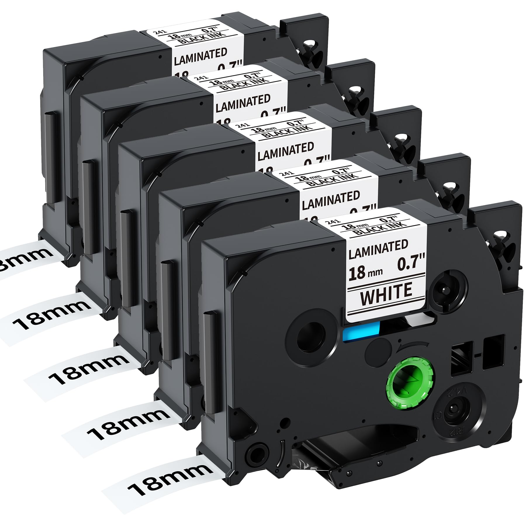 Fimax Tze-241 18mm Compatible with Brother Label Printer Tape 18mm Replacement for Brother P-Touch Label Maker Tape TZe241 TZ-241 for PT-E300 D450 PTD600 PT-P710BT PT-P700 PT-P750W, Black on White