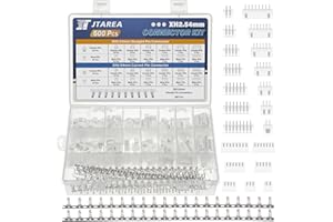 JTAREA 29Values 600PCS JST XH 2.54 MM Connector Kit 2.54MM 2Pin 3Pin 4Pin 5Pin 6Pin 7Pin 8Pin Female Male Housing Jst-xh Female Pin Connectors