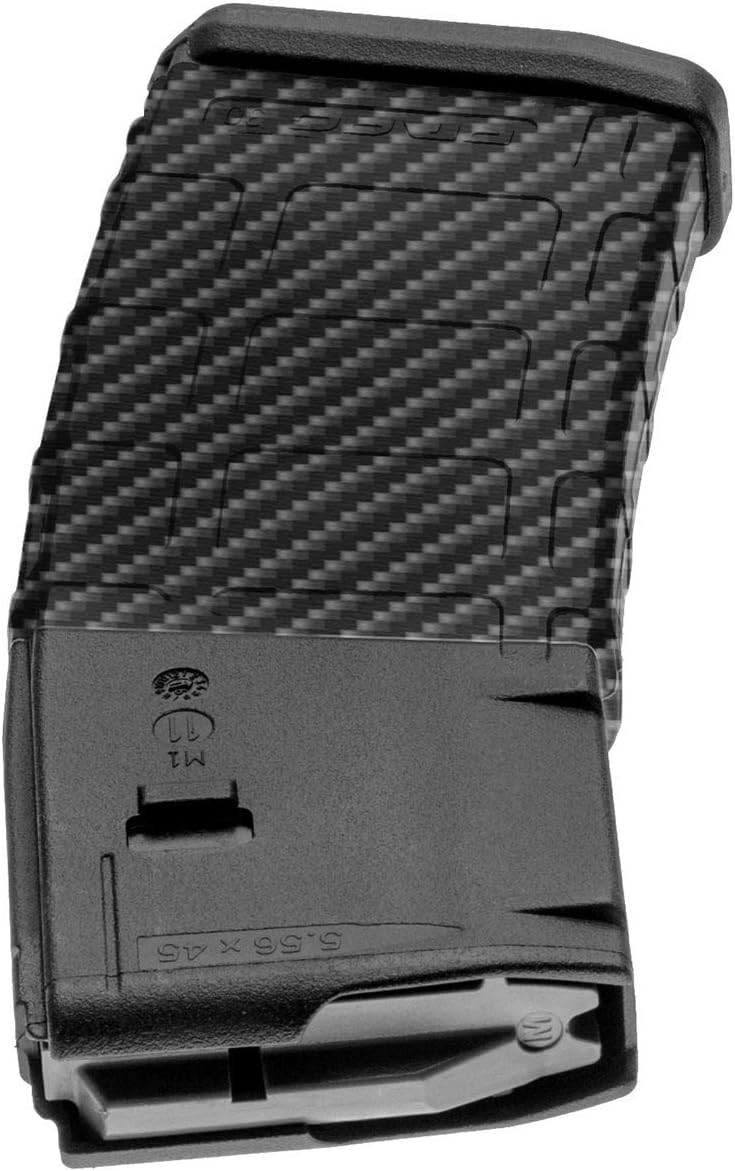 GunSkins AR-15 Mag Skins - 3 Pack - Premium Vinyl Mag Wraps - Easy to Install and Fits 30rd Magazines - 100% Waterproof Non-Reflective Matte Finish - Made in USA - Carbon Fiber : Sports & Outdoors