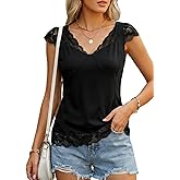 YOINS Lace Tank Tops for Women Summer V Neck Sleeveless Fitted Sexy Going Out Tops Casual Camisole