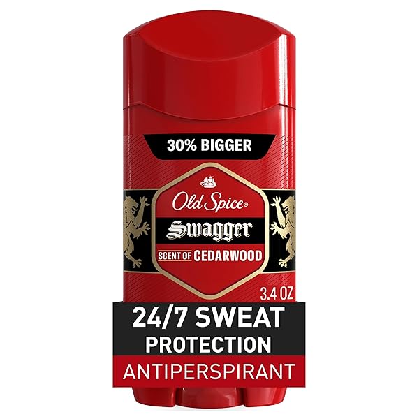 OLD SPICE RED ZONE COLLECTION INVISIBLE SOLID MEN’S ANTI-PERSPIRANT AND DEODORANT, SWAGGER SCENT – 3.4 OZ