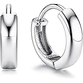 Milacolato Hoop Earrings for Women Small Huggie Hoop Earrings | 14K Gold Plated Sterling Silver Hoop Earrings | Cartilage Hoop Earrings | 12/18/25mm