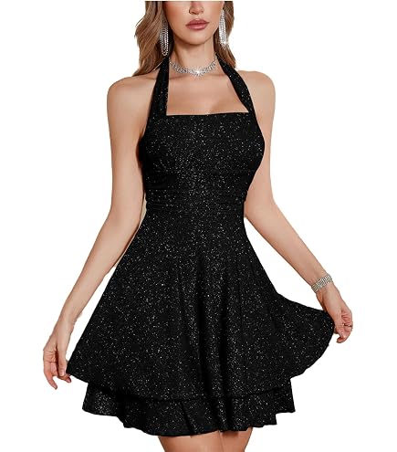 b. darlin halter v-neck ruched waist satin homecoming dress reviews B Womens Body Con Mini Black Rhinestone Spaghetti Strap V Neck Party Solid Juniors S : Clothing, Shoes & Jewelry Forest green formal gown