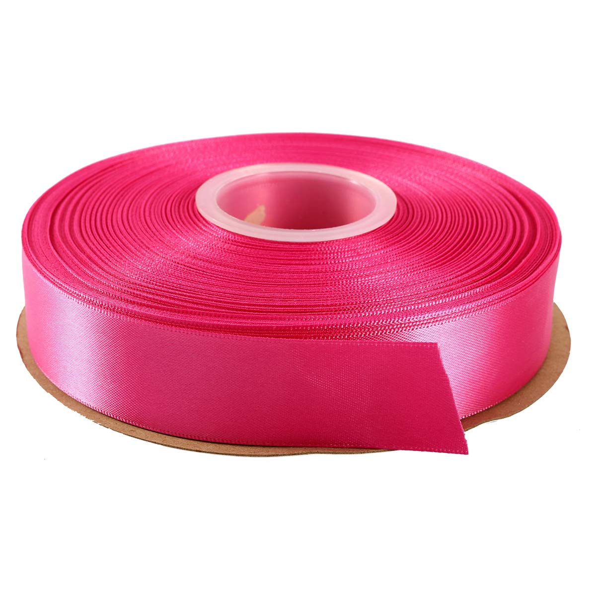 ITIsparkle 25mm Double Faced Satin Ribbon 45 Meters-Roll Set for Gift Wrapping Scrap Books Party Favor Hair Braids Baby Shower Decoration Floral Arrangement Craft Supplies, Garden Rose Ribbon